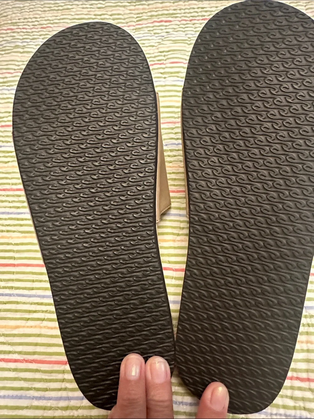 Slip-On Slide Sandals in Taupe